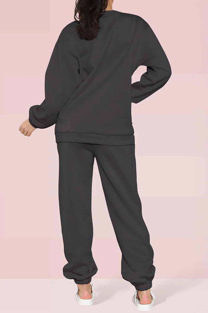 Casual KTH ME Print Loose Sweatshirt & Sweatpants Co-ord - Image 8