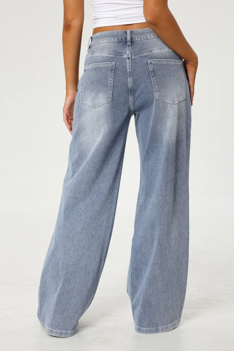 Katchme Low-Rise Stretch Multi-Pocket Wide Leg Jeans - Image 8