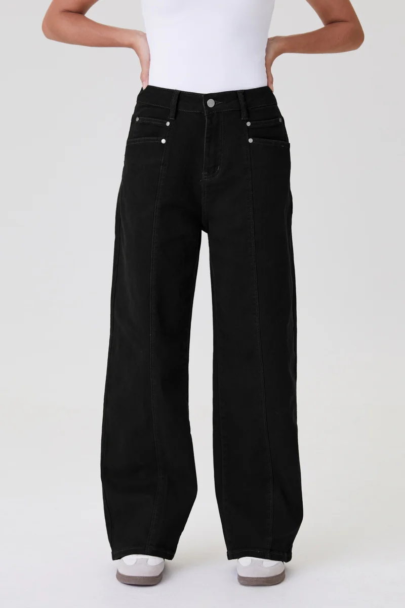 Katchme High Waist Multi-Pocket Soft Stretch Wide Leg Trousers - Image 5