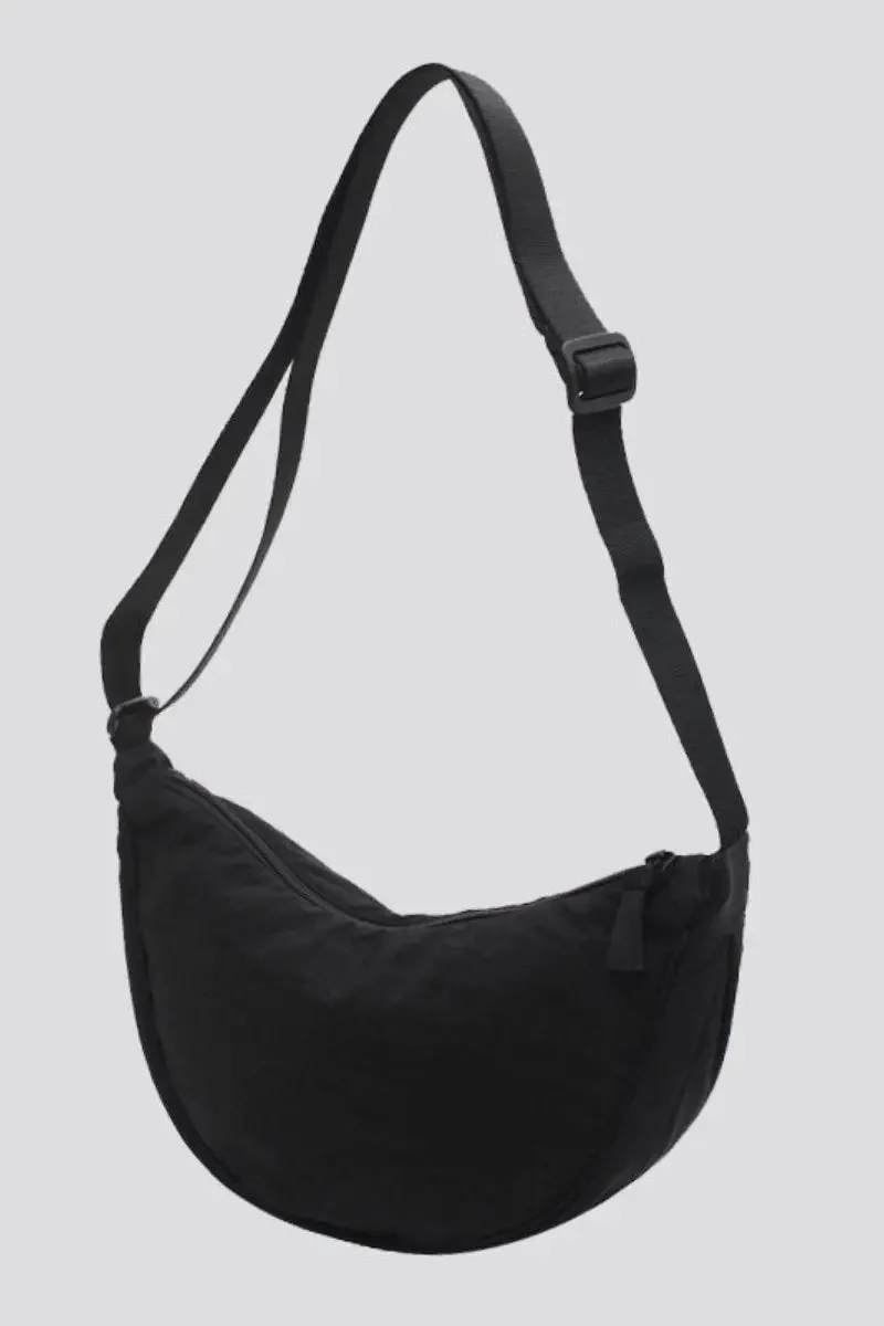 Katchme Solid Color Zipper Crossbody Dumpling Bag - Image 10