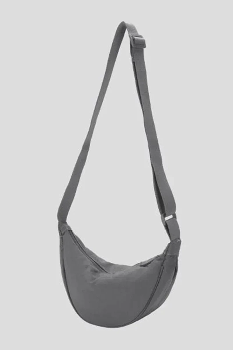 Katchme Solid Color Zipper Crossbody Dumpling Bag - Image 5
