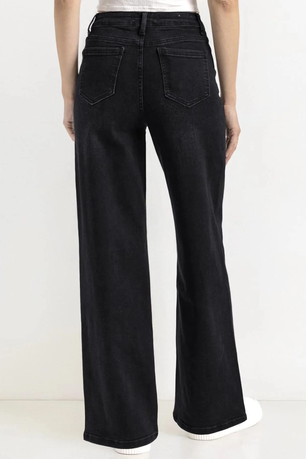 KatchMe Street Style Versatile High Waist Wide Leg Stretch Jeans - Image 9