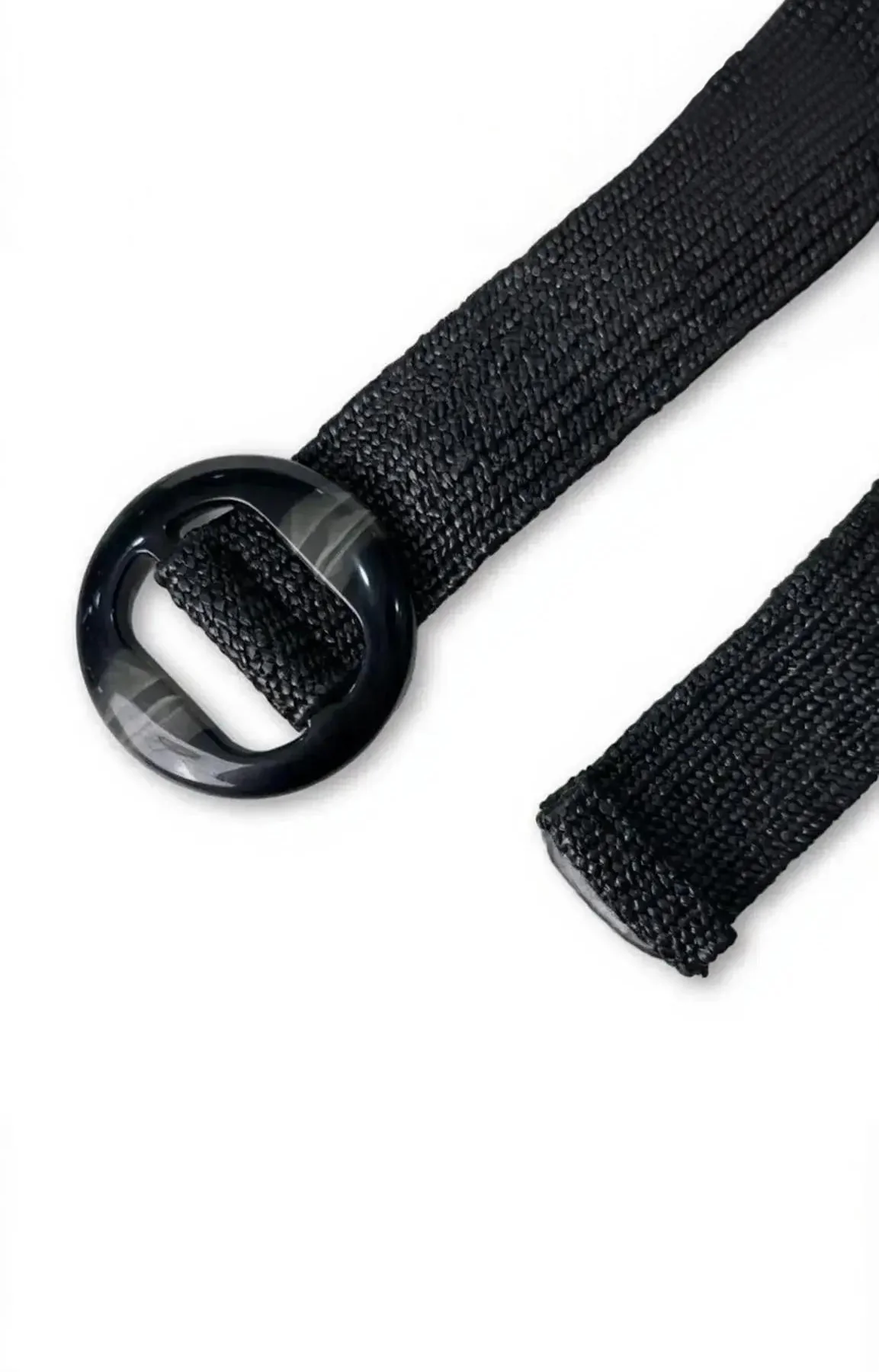 Katchme Solid Color Resin Buckle Elastic Woven Wide Belt - Image 10