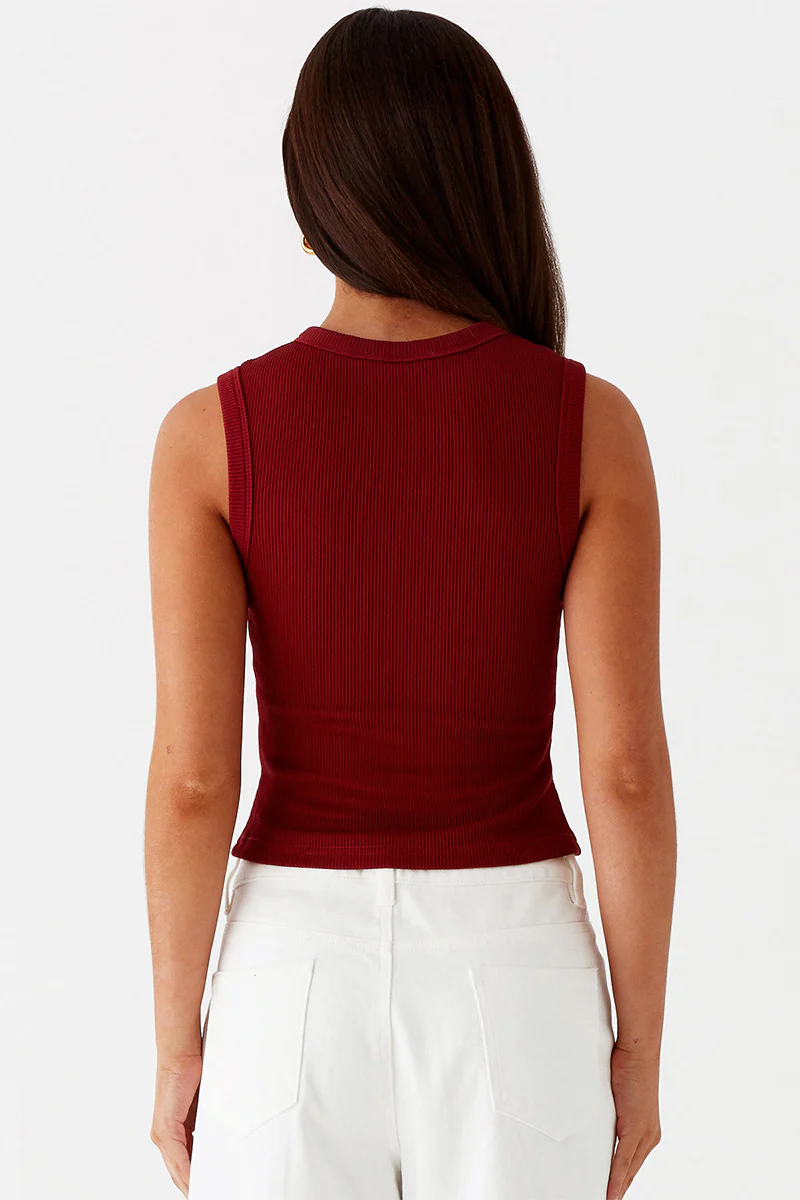 KatchMe Versatile Sleeveless Button-Front Stretch Slim Tank Top - Image 10