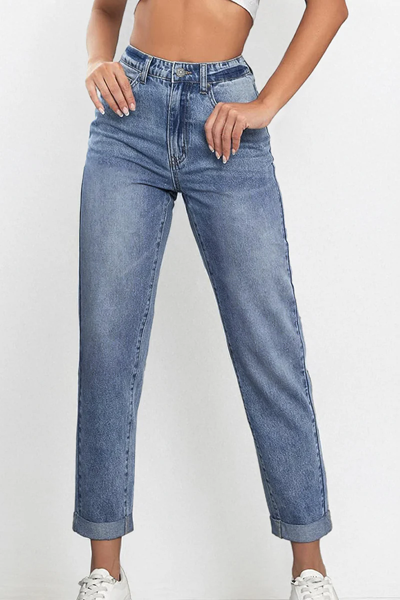 Casual Mid Rise Solid Slim Fit Jeans - Image 11